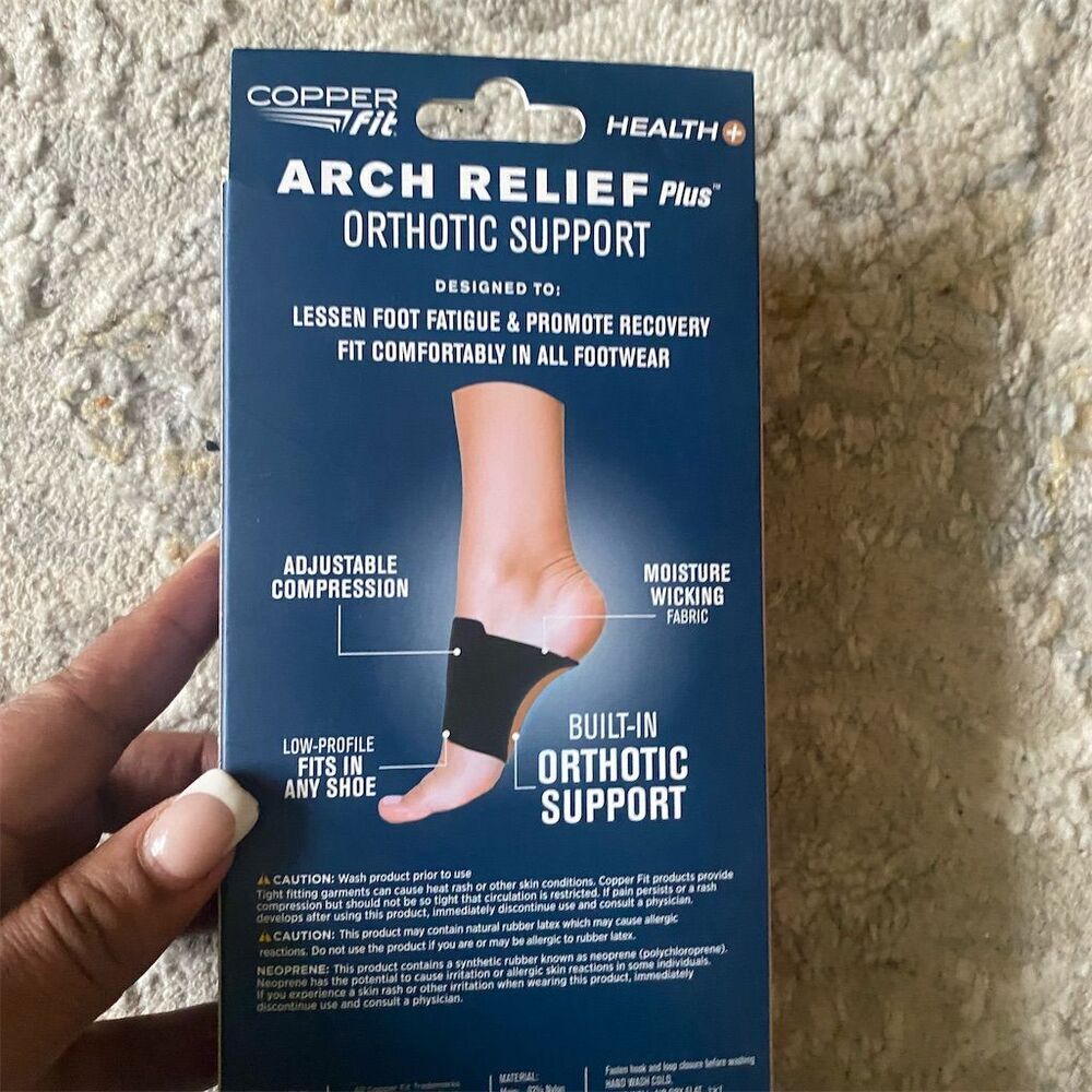 Copper Fit Arch Relief Plus Compression Bands for Foot Support